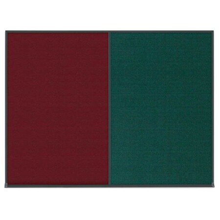 United Visual Products Triple Door Radius Plus Corkboard, 96" x UV8006PLUS-SATIN-AMETHY